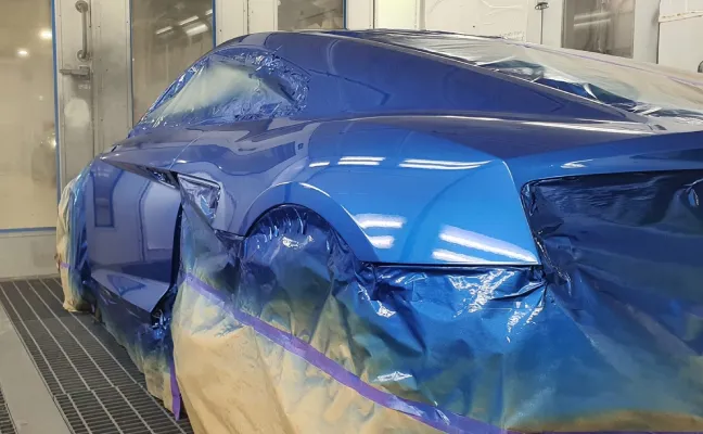 Spray booth at northern beaches smash repairs